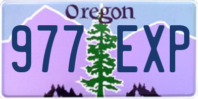 OR license plate 977EXP