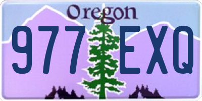 OR license plate 977EXQ
