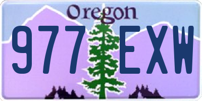 OR license plate 977EXW