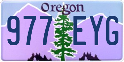 OR license plate 977EYG