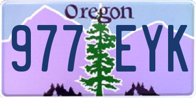 OR license plate 977EYK