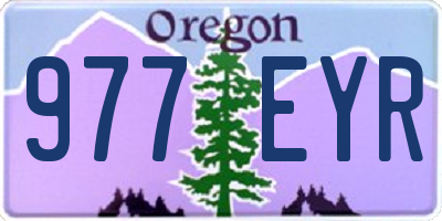 OR license plate 977EYR