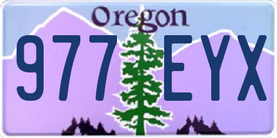OR license plate 977EYX