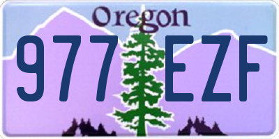 OR license plate 977EZF