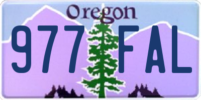 OR license plate 977FAL