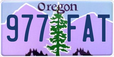 OR license plate 977FAT