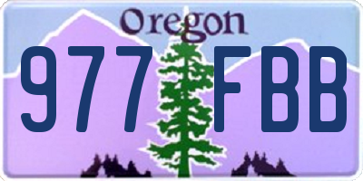 OR license plate 977FBB
