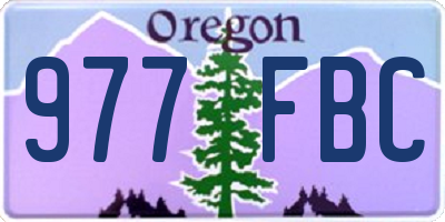 OR license plate 977FBC