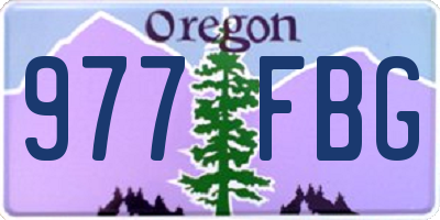 OR license plate 977FBG