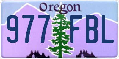 OR license plate 977FBL