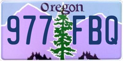 OR license plate 977FBQ