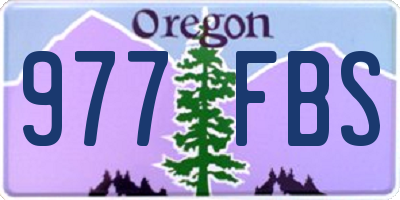 OR license plate 977FBS