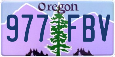 OR license plate 977FBV
