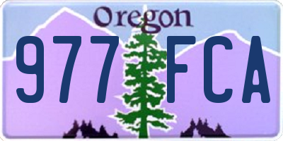 OR license plate 977FCA
