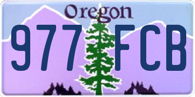 OR license plate 977FCB