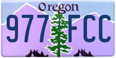 OR license plate 977FCC