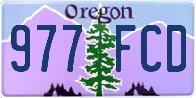 OR license plate 977FCD