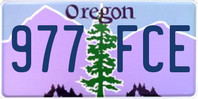 OR license plate 977FCE