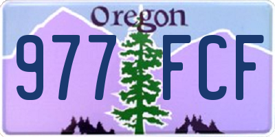 OR license plate 977FCF