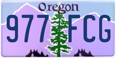 OR license plate 977FCG