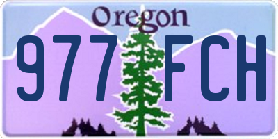 OR license plate 977FCH