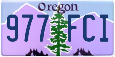 OR license plate 977FCI