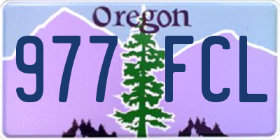 OR license plate 977FCL