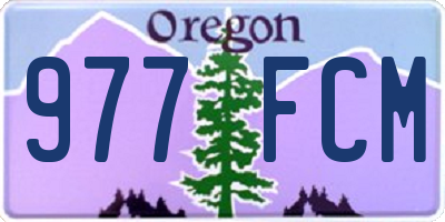 OR license plate 977FCM