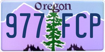 OR license plate 977FCP