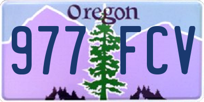 OR license plate 977FCV