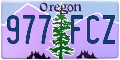 OR license plate 977FCZ