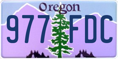 OR license plate 977FDC