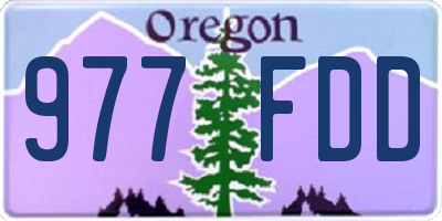 OR license plate 977FDD