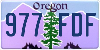 OR license plate 977FDF