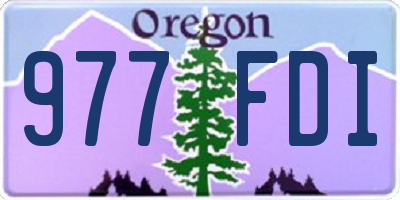 OR license plate 977FDI