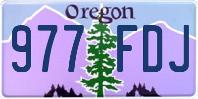 OR license plate 977FDJ