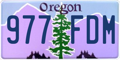 OR license plate 977FDM
