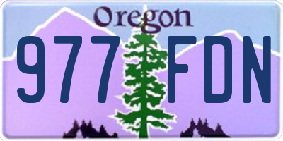 OR license plate 977FDN