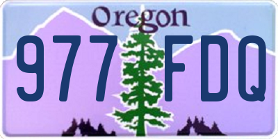 OR license plate 977FDQ