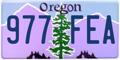 OR license plate 977FEA