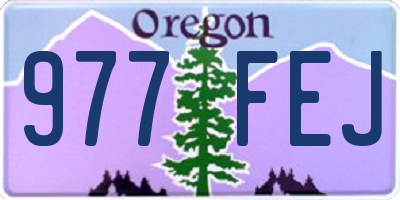 OR license plate 977FEJ