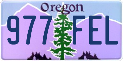 OR license plate 977FEL