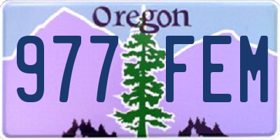 OR license plate 977FEM