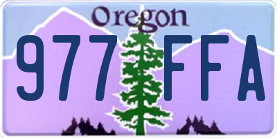 OR license plate 977FFA
