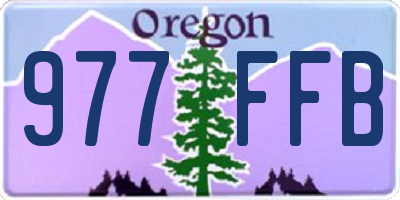 OR license plate 977FFB