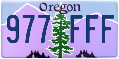 OR license plate 977FFF