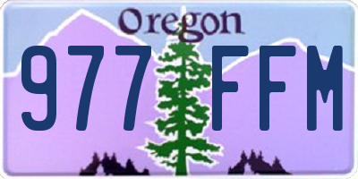 OR license plate 977FFM