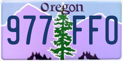 OR license plate 977FFO