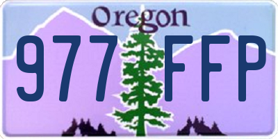 OR license plate 977FFP