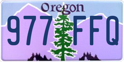 OR license plate 977FFQ